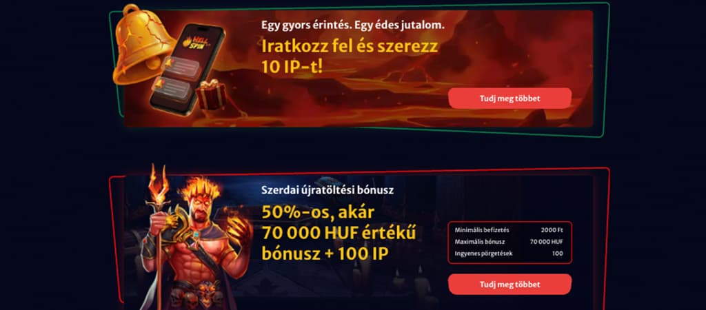Hellspin Casino, Bónuszok, promóciók és VIP-program