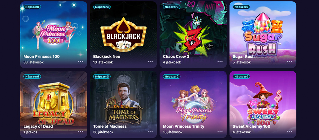 Stealthbet Casino, nyerőgépek, élő kaszinó játékok