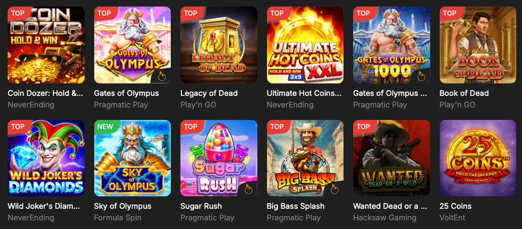 Need For Spin casino, játékok, nyerőgépek, Gates of Olympus, Valley of The Gods, Big Bass Splash, Starburst, Money Train