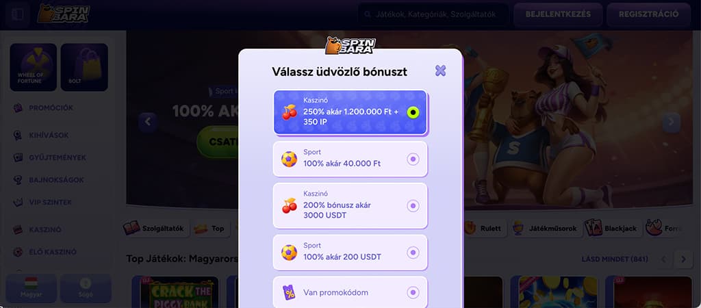 fiók létrehozása, regisztráció, online casino