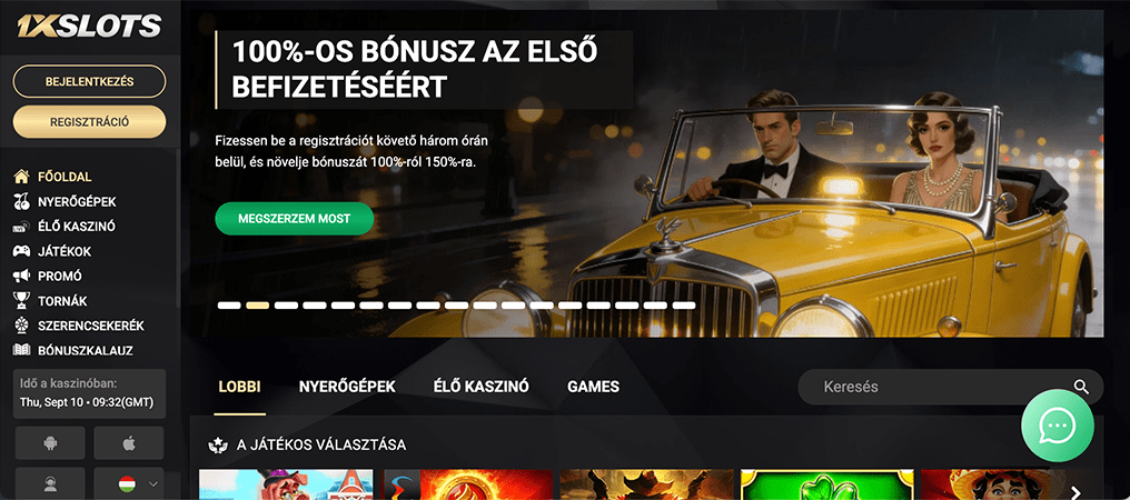 1xSlots kaszinó főoldal, 100% bónusz első befizetésre, piros zsetonok, kulcs, Chocolate