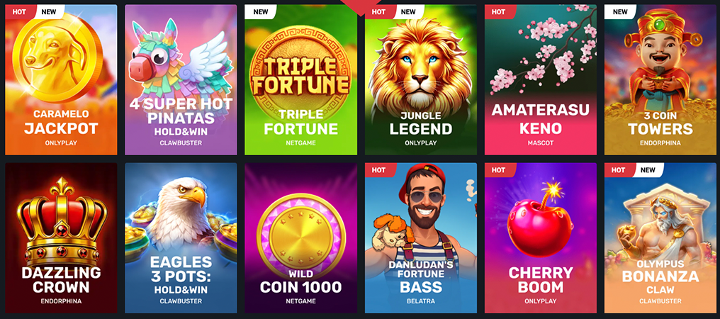 Cobra Casino online kaszinó slot nyerőgép játékkínálat