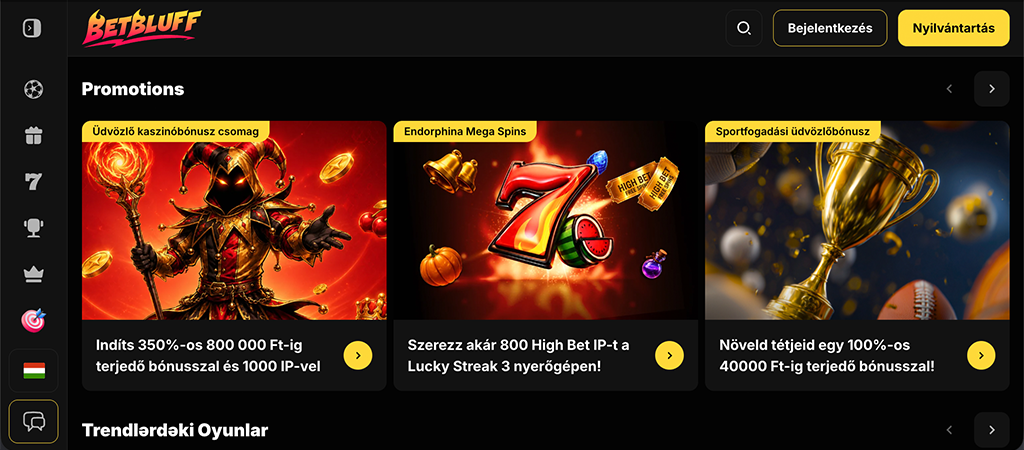 Betbluff, online kaszinó, szerencsejáték