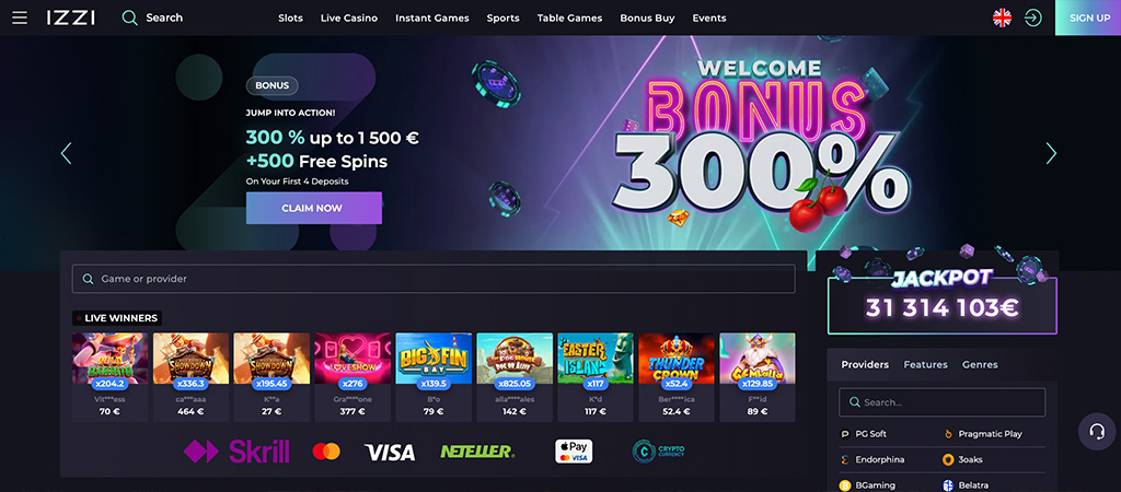 IZZI Casino online kaszinó üdvözlő bónusz