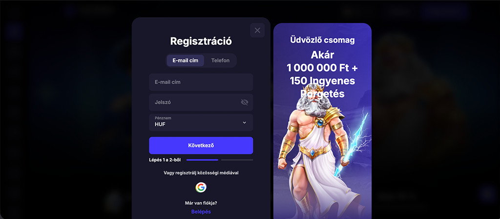 regisztráció, Sierra casino online, magyar kaszinó